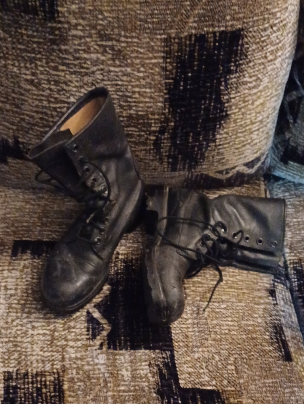 4/$60 Black Lace-Up Tactical Boots - Size 6.5 D